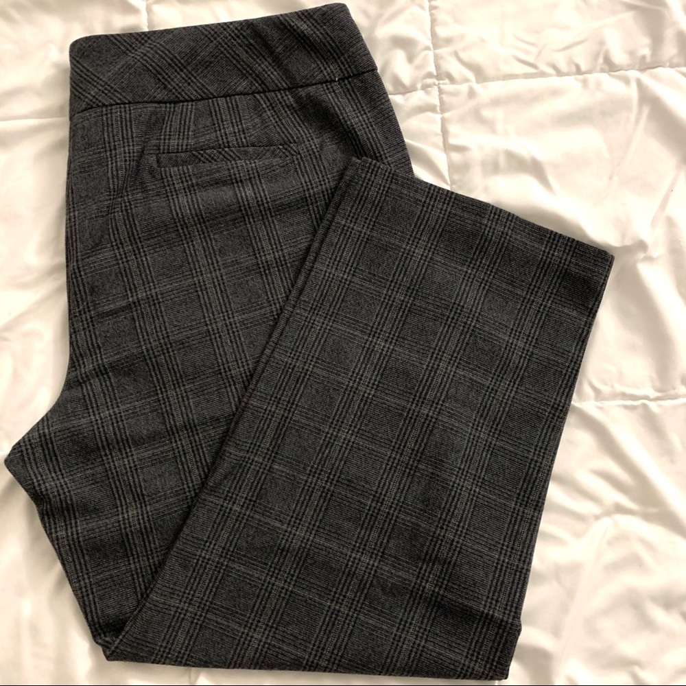 Avenue Plaid Wide Waist Trouser Pants 18 Petite